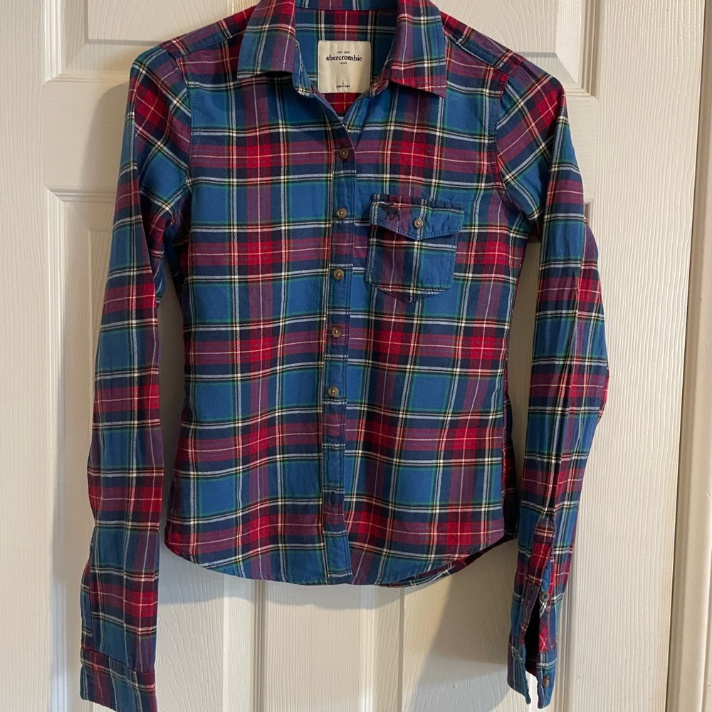 Abercrombie & Fitch Kids Plaid Shirt in Red and Blue